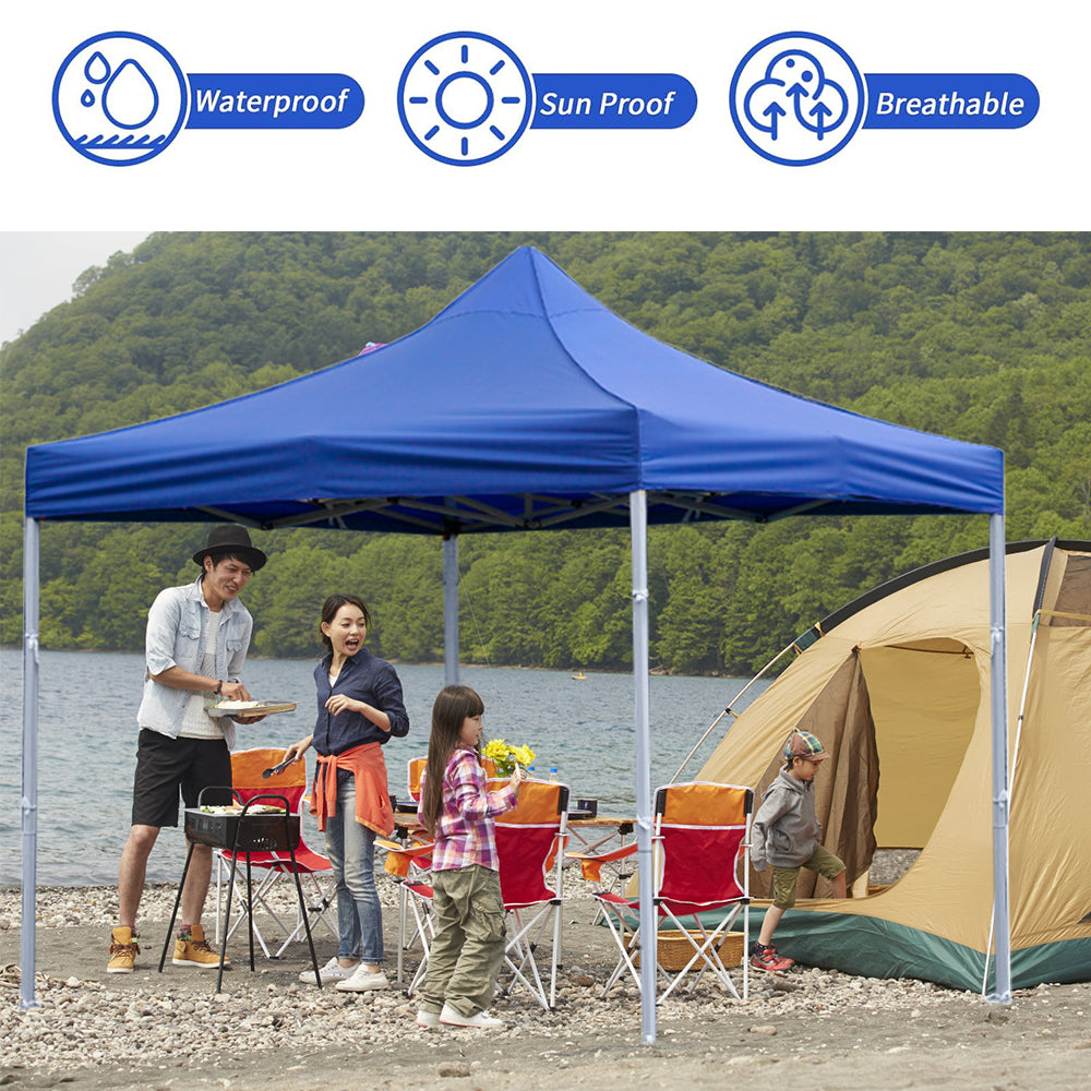 3Mx3M Gazebo Tent Durable Outdoor Pop-Up Canopy Tent With Sides