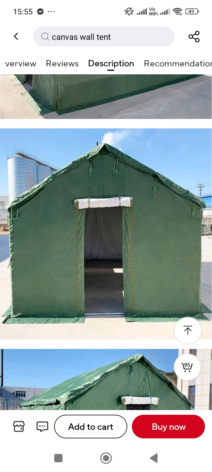 Canvas Outdoor Shelter Tent For Camping Hiking Fishing Hunting Shelter Tent Cottage